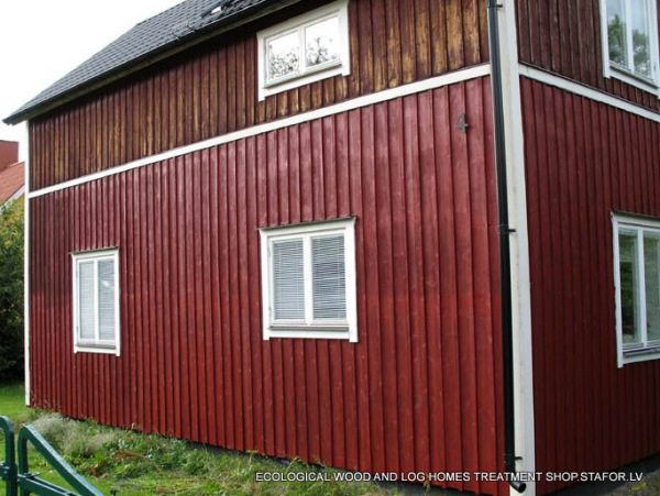 Покрашенный шведской краской дом