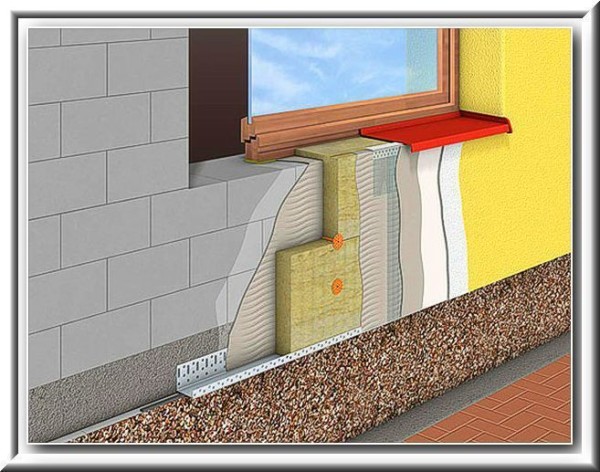 Утепление и покраска фасада дома из газобетона
