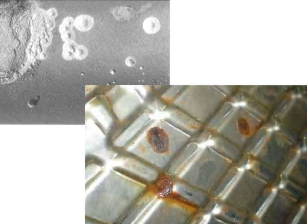 Внешний вид точечной коррозии