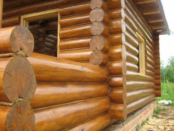 Защитное покрытие пропитками и лаком сохраняет все неповторимое очарование натурального деревянного сруба